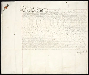 Wentworth-Jones deed for the purchase of the South Island