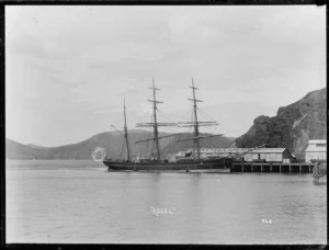 Sailing ship Assel at Port Chalmers, probably in the 1880s.