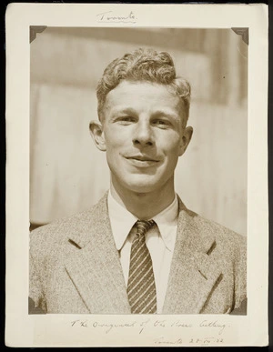 Photograph of Jack Lovelock after arriving in Toronto