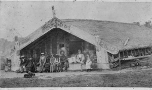 Creator unknown : Photograph of a meeting house at Puniho, Taranaki region