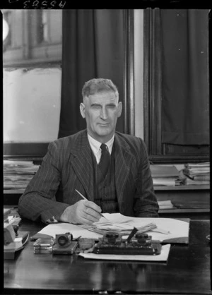 Geoffrey Thomas Alley, Director of the National Library Service - Photograph taken by W Wilson