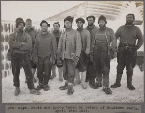 Captain Scott and group on return of the Southern Party, Antarctica