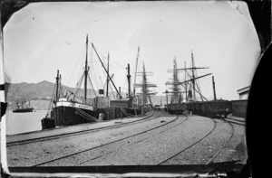 Steam ship Rosamond at Railway Wharf, Wellington