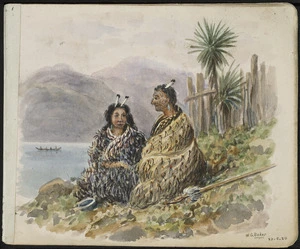 Baker, William George, 1864-1929 :[Two Maori seated]. 27-9-20.