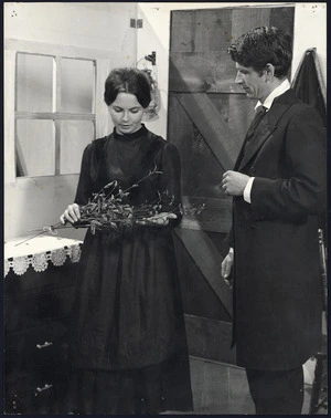 Hilary Waring and Ken Blackburn in a production of Brand written by Henrik Ibsen, staged by New Theatre, Wellington - Photograph taken by John Ashton