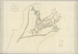 Map of the settlement of Nelson, New Zealand