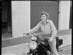 Woman on a motorcycle