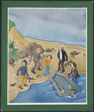 Kerr, Robert Edward, 1951- :[Terry and the gunrunners. Hold-up on the beach. 1982]