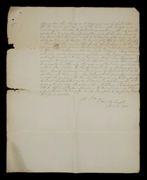 Seventh page of copy case realting to the presumed death of Captain Samuel Stephenson