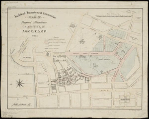 Plan of proposed alterations in the city of Auckland / Chas. Palmer, delt.