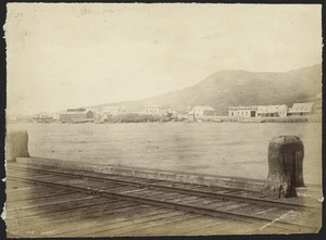 View of wharves at Bluff, Southland