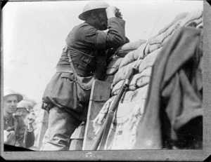 Major General Russell addressing the troops during World War I