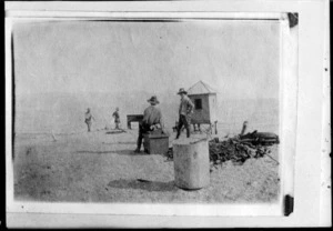 World War I soldiers in a desert