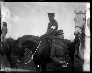The New Zealand Divisional Commander and the judge at the Division horse show, World War I