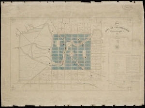 Plan of the city of Christchurch, Canterbury N.Z., 1868 / W.W. Dartnall, surveyor &c, ChCh.