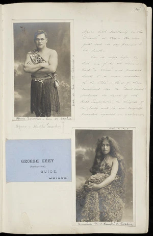 Page from scrapbook, includes photographs