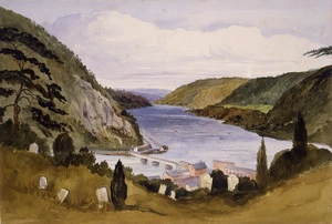 [Fox, William] 1812-1893 :Harpers Ferry. Virginia. 1853. Potomac River. Ossowatamia Browns Bridge [U S A]