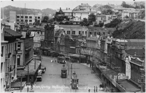 Lambton Quay, Wellington - Photograph taken by Frederick George Radcliffe