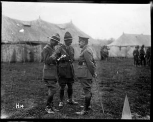 General Russell with some officers at the New Zealand Division horse show, World War I