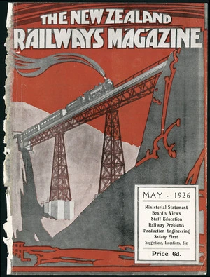 The New Zealand Railways magazine. May 1926. [Front cover]. Wellington, New Zealand Railways, 1926.