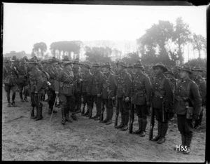 General Russell inspects New Zealand troops at various camps