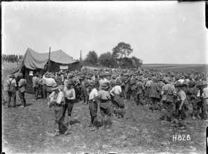 New Zealand soldiers run a totalisator at their gymkana sports, Louvencourt