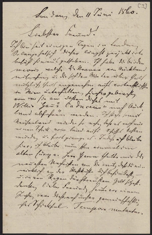 Letter from Ferdinand von Hochstetter to Sir Julius von Haast