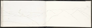 Crawford, James Coutts, 1817-1889 :[Panorama across hills behind Otaki. April 1863]