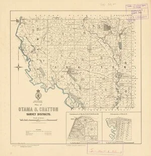 Plan of Otama & Chatton survey districts [electronic resource] / drawn by G.P. Wilson, May 1888.