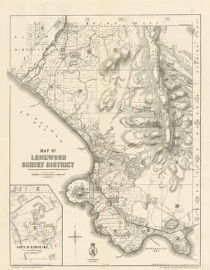 Map of Longwood Survey District [electronic resource] / drawn by W. Deverell, additions to May 1912.