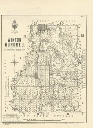 Winton Hundred, Southland District [electronic resource] / drawn by W. Deverell, Aug. 1898.