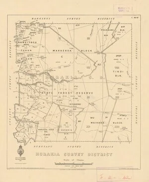 Hurakia Survey District [electronic resource] / A. Rocard delt. March 1935.