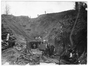 Creator unknown : Photograph of railways construction, location unidentified