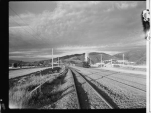 Naenae, Lower Hutt, Wellington, looking along railway tracks