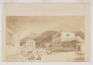 [Ashworth, Edward] 1814-1896 :Main street Queens Road in 1844, Victoria, Hong Kong. [1844]