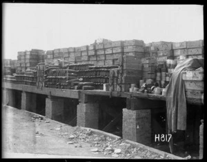 An ammunition dump, World War I