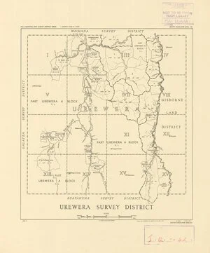 Urewera Survey District [electronic resource].