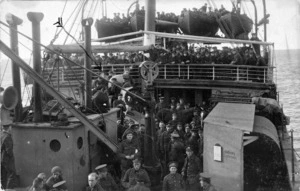 Soldiers on the troopship Dunera