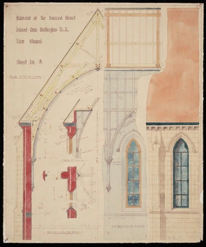 Swan, John Sidney, 1874[?]-1936 :Convent of the Sacred Heart, Island Bay, Wellington, N.Z., new chapel. Sheet no. 5. March 1929.
