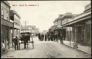 Postcard. 4786 P. Revel St., Hokitika, N.Z. New series. Muir & Moodie series, issued by Muir & Moodie, Dunedin N.Z. from their copyright series of views. Made in Germany [1904-1914]