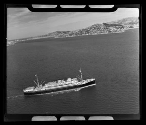 Ship, Wanganella in Wellington Harbour