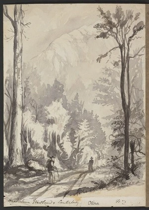 Hurt, Theodore Octavius fl 1860-1871 :Road between Westland & Canterbury, Otira, N.Z. [Between 1865 and 1871].