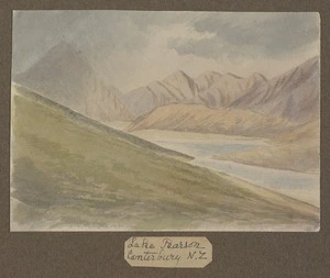 Hurt, Theodore Octavius fl 1860-1871 :Lake Pearson, Canterbury, New Zealand. [Between 1866 and 1871].