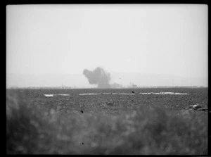 Looking across field to bombed train - Photograph taken by Lee Hill