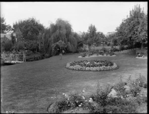 Garden, possibly at Mona Vale, Christchurch