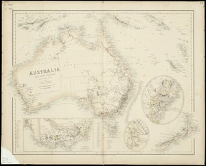 Australia and New Zealand according to Arrowsmith and Mitchell / drawn by Augustus Petermann F.R.G.S. ; engraved by G.H. Swanston.