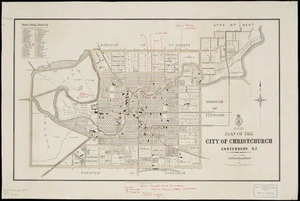 Plan of the city of Christchurch, Canterbury, N.Z.