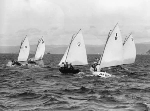 X-Class yachts, including Jannet and Kitty, racing on Wellington Harbour