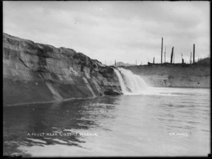 Murchison fault line, and waterfall, near Gibsons, Maruia, West Coast