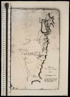 Barnicoat, John Wallis, 1814-1905 :Sketch of part of the Waimea 1848 [copy of ms map]. [By] J W Barnicoat